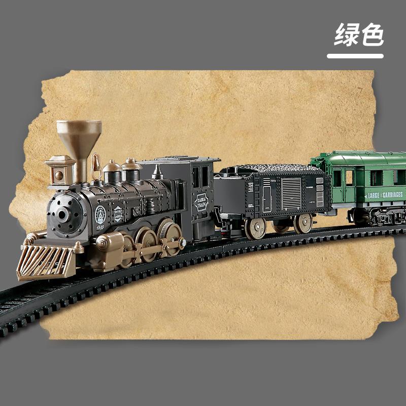 Electric Classical Train Track Diy Puzzle Assembly Track Simulation Small Train Model Children'S Toys
