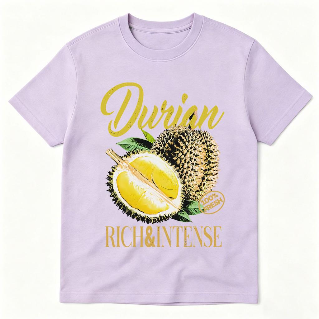 Vintage Durian Fruit Graphic TShirt Retro Tropical Food Tee Shirt 90s Y2k Exotic Southeast Asia King Of Fruits Foodie TShirts