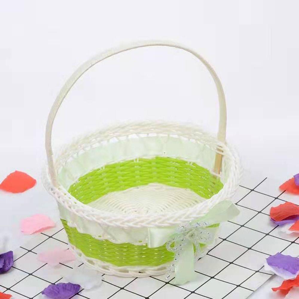 Large Capacity Fruit Storage Bin Handmade Bamboo Flower Basket New Storage Basket