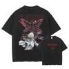 Anime Claymore Clare Miria Grafisch T-shirt Vintage Gewassen Unisex Harajuku DTG Print Korte Mouw Katoen Streetwear Tops
