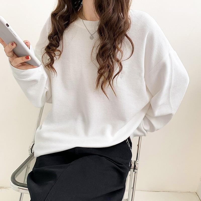 

Женская спортивная куртка с длинным рукавом, вафельная вязка, уличный стиль, корейский, свободный крой, универсальная, приталенная толстовка 2XL