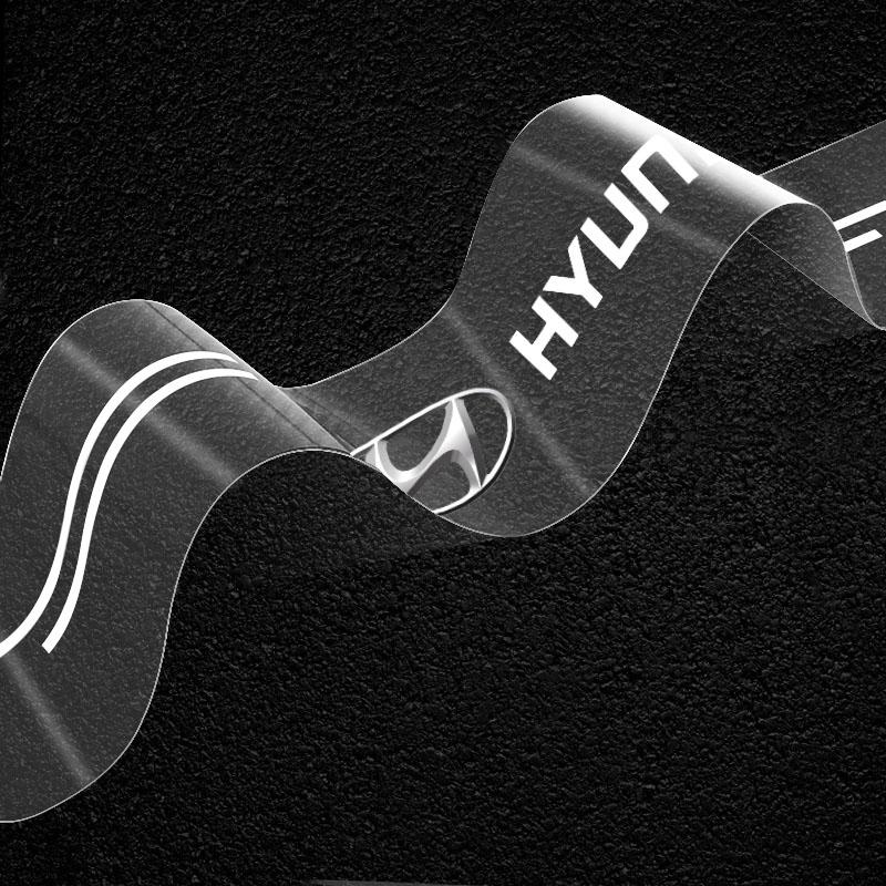 1Pcs Transparent Car Trunk Badge Protective Sticker Car Accessories For Hyundai I30 Tucson Veloster Kona I10 I35 Elantra Santa Fe Decor