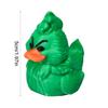 Green Christmas Duck Figurine Collectible Mini Duck Ornament Xmas Centerpiece Duck Figure for Holiday Tables Shelves Decoration