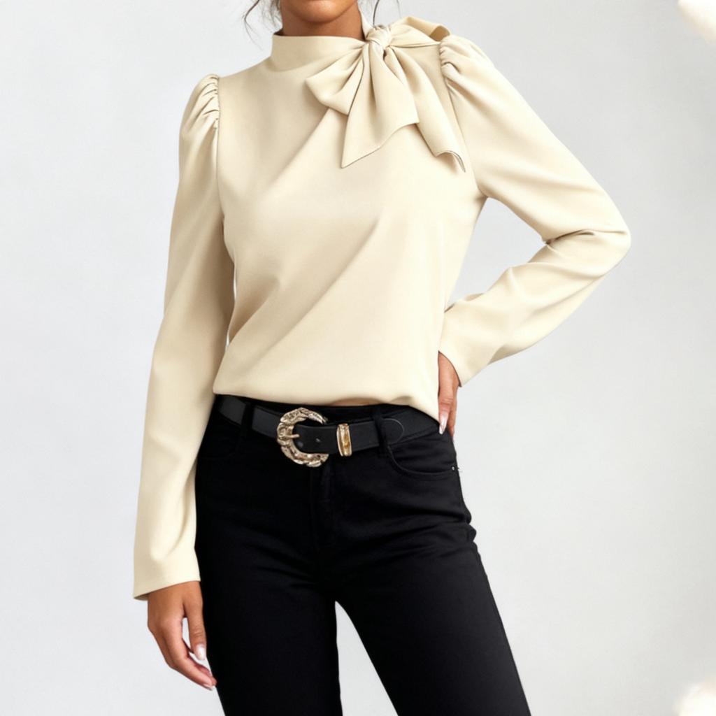 Women's Fashionable Long Sleeve Elegant Commuting And Casual Top