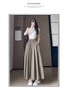 Yamamoto Women's High Waist A-Line Midi Culottes - Summer 2025 Ice Silk Casual Wide Leg Pants