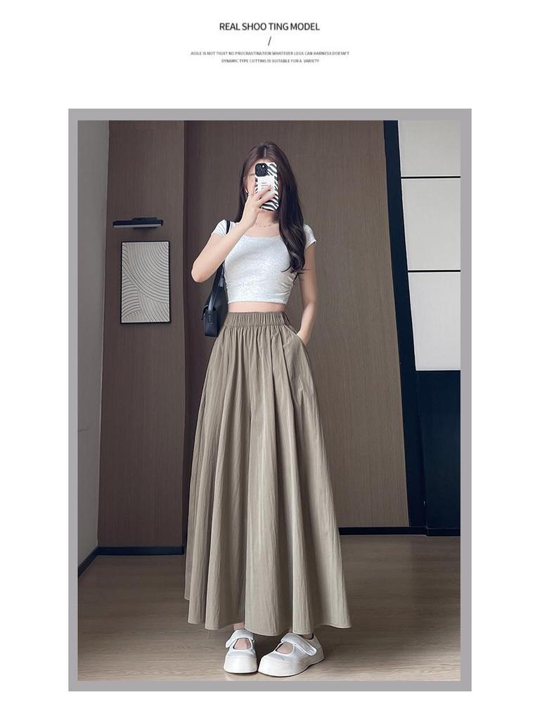 Apricot Yamamoto Women's High-Waisted A-Line Culottes, Summer 2025: Slimming, Casual, Petite, Lazy Wide-Leg Pants
