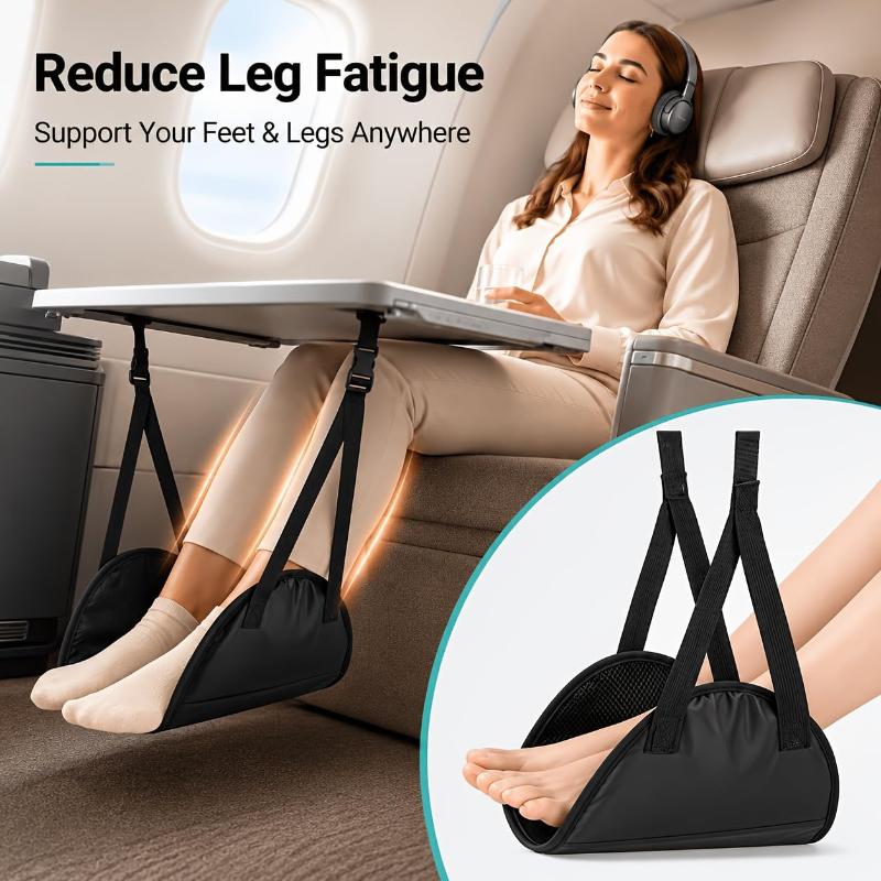 Portable Footrest Hammock Compact Travel Aid For Airplanes Footrest Hammock Travel Footrest Comfortable Leg-Dangling Position