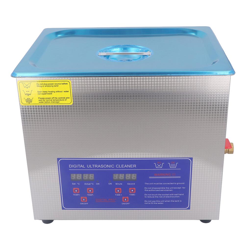Ultraschallreiniger 10L 240W 40KHz Edelstahlreinigungsmaschine mit Heizung und Timer EU-Stecker AC200-240V 50Hz