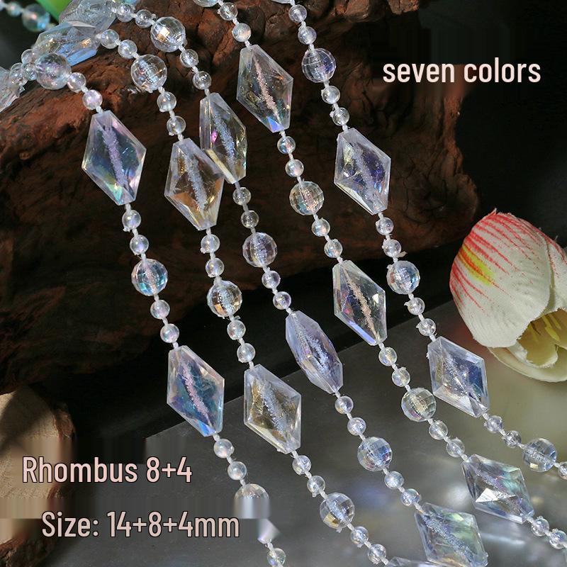 Crystal Beaded Door Curtain & Wedding Aisle Decor with Acrylic String