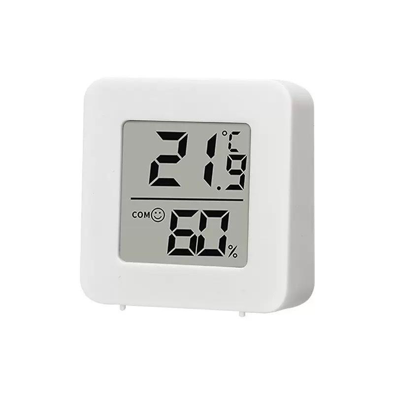 Smiley Face Mini Electronic Thermometer with LCD Temp & Humidity Display for Home & Office