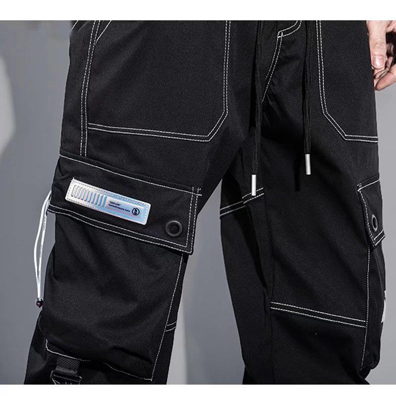 Herren Koreanischer Stil Locker Sitzende Latzhose mit Taschen: Trendige Frühling/Sommer Freizeithose