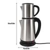 Electric Turkish Kettle Set Double Layer Hot Water Kettle Stainless Steel Coffee Pot Versatile Tea Brewing Tools Tea Kettle