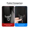 cqmes7 For Skoda PU Leather Car Seat Belt Buckle Clip Cover Protector Anti-Scratch Case Kodiaq Fabia Kamiq Karoq Octavia 2 3 Rapid