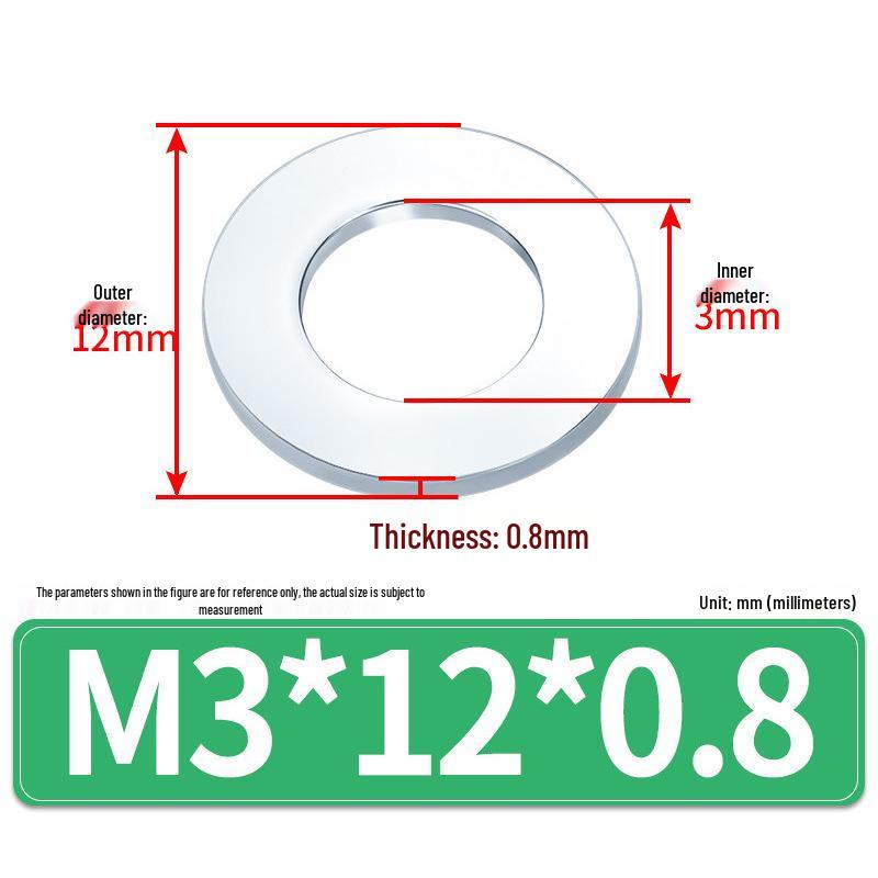 Extra Large Galvanized Metal Flat Washer (Sizes M1.6-M14)