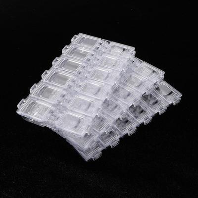 1 Clear Plastic Jewelry Organizer Box Gem Beads Storage Container Case