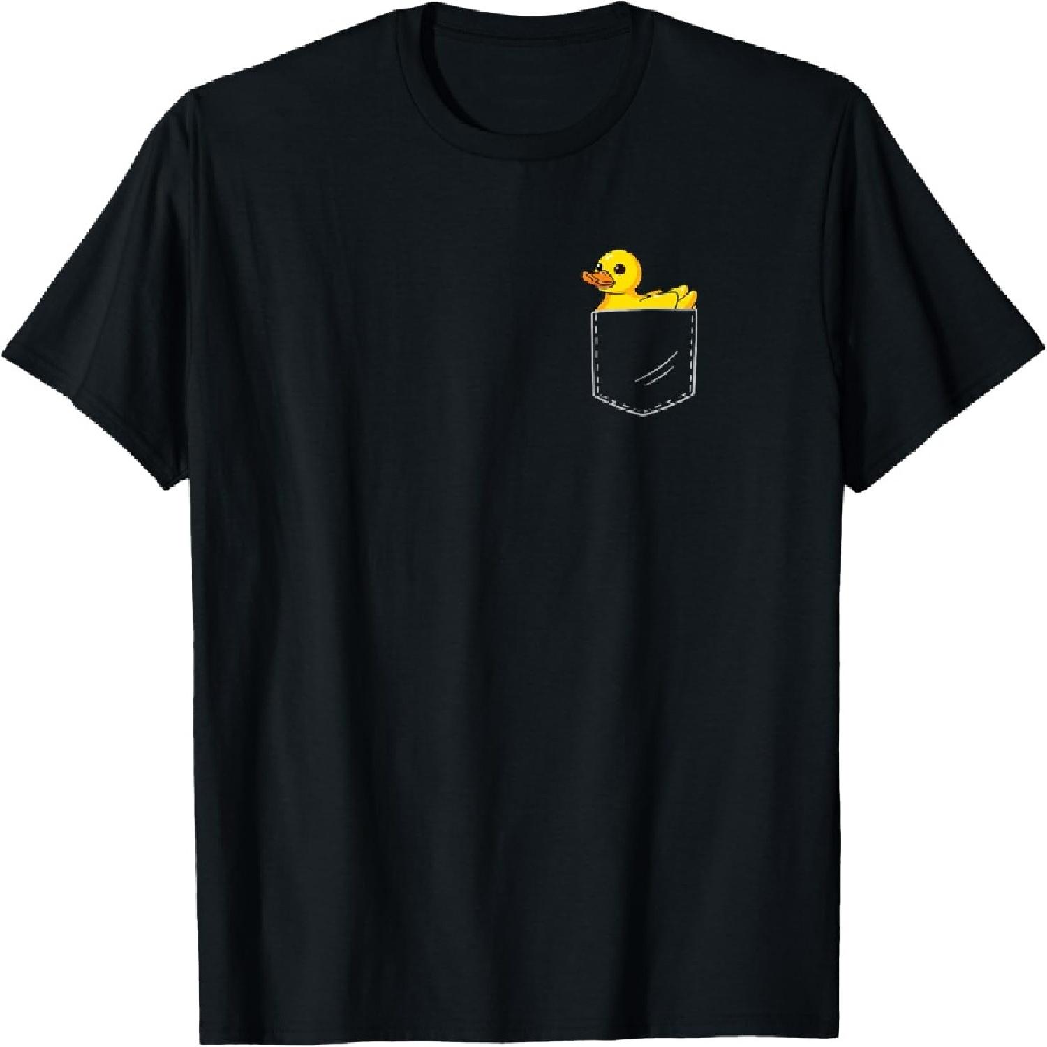 Rubber Ducky Funny Duckie Yellow Rubber Duck In Pocket T-Shirt S