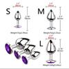 1Pcs Crystal Anus Metal anal plug Jewelry base novice player to senior player 5 size SM Butt g-point massage BDSM sex toys