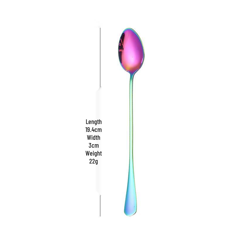 

ZISIZ Stainless Steel Iridescent Pointed Ice Spoon Set