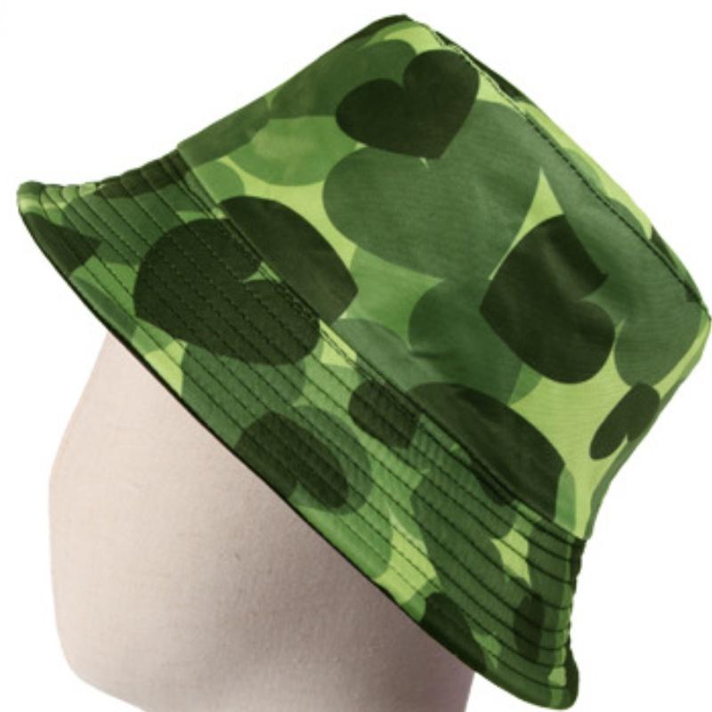 Versatile Hat Style Love Pattern Womens Sunshade Fishermans Hatscaps