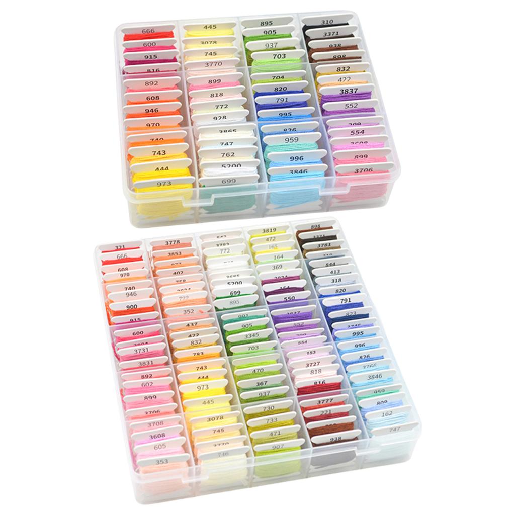 DIY Embroidery Thread with Organizer Box Cross Stitch Supplies Sewing Embroidery Thread Set for Halloween Christmas Mothers Day