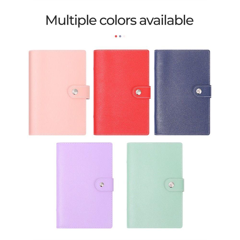 Macaron Money Organizer PU Leather Loose-leaf Notebook Durable Cash Saving Planner  Planner