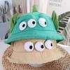 Lightweight Big Ear Fisherman Hat Foldable Cartoon  Sun Hat Fashion Three Eyes Bucket Hats  Travel