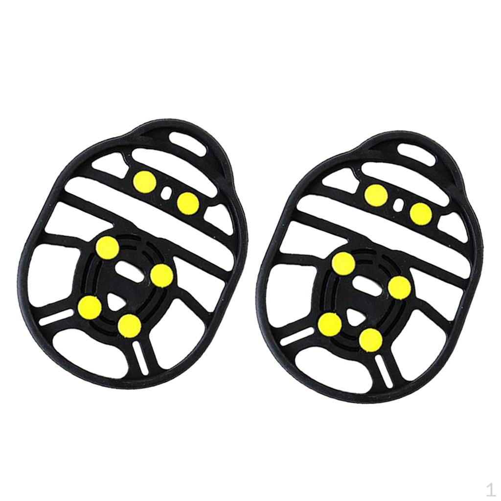 

6 Teeth Anti Slip Ice Grippers Snow Traction Crampon Cleats Shoes Grips