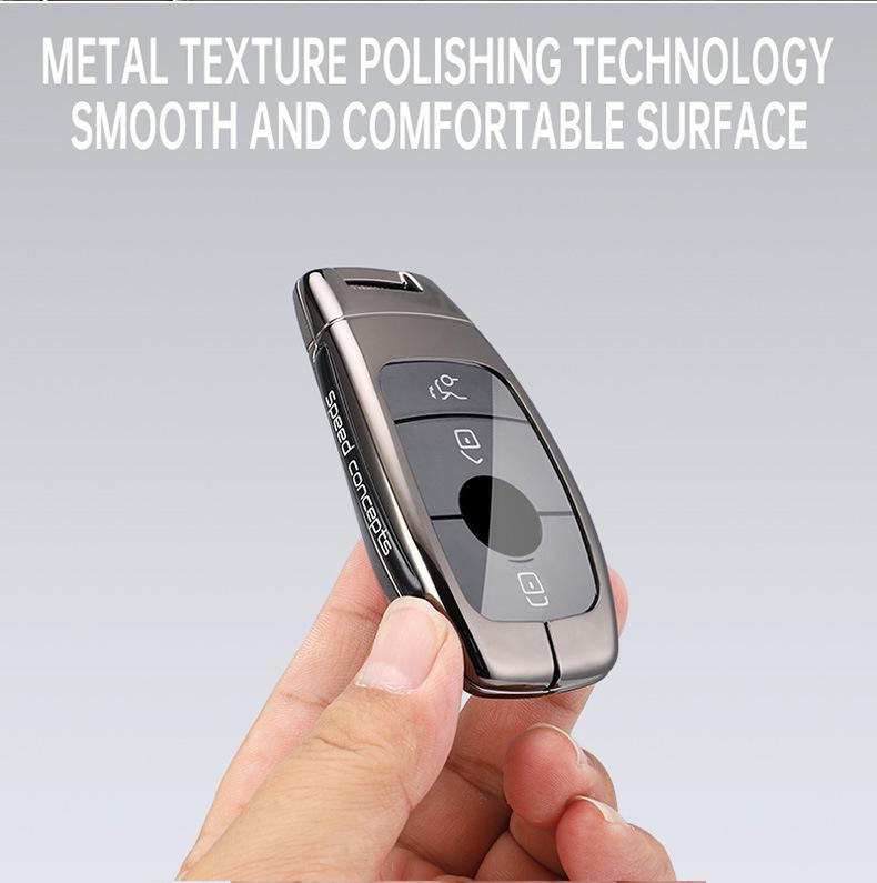 Mercedes Key Cover: Compatible with E300L, GLC260L, A200L, GLB, GLE350, and Maybach S models.