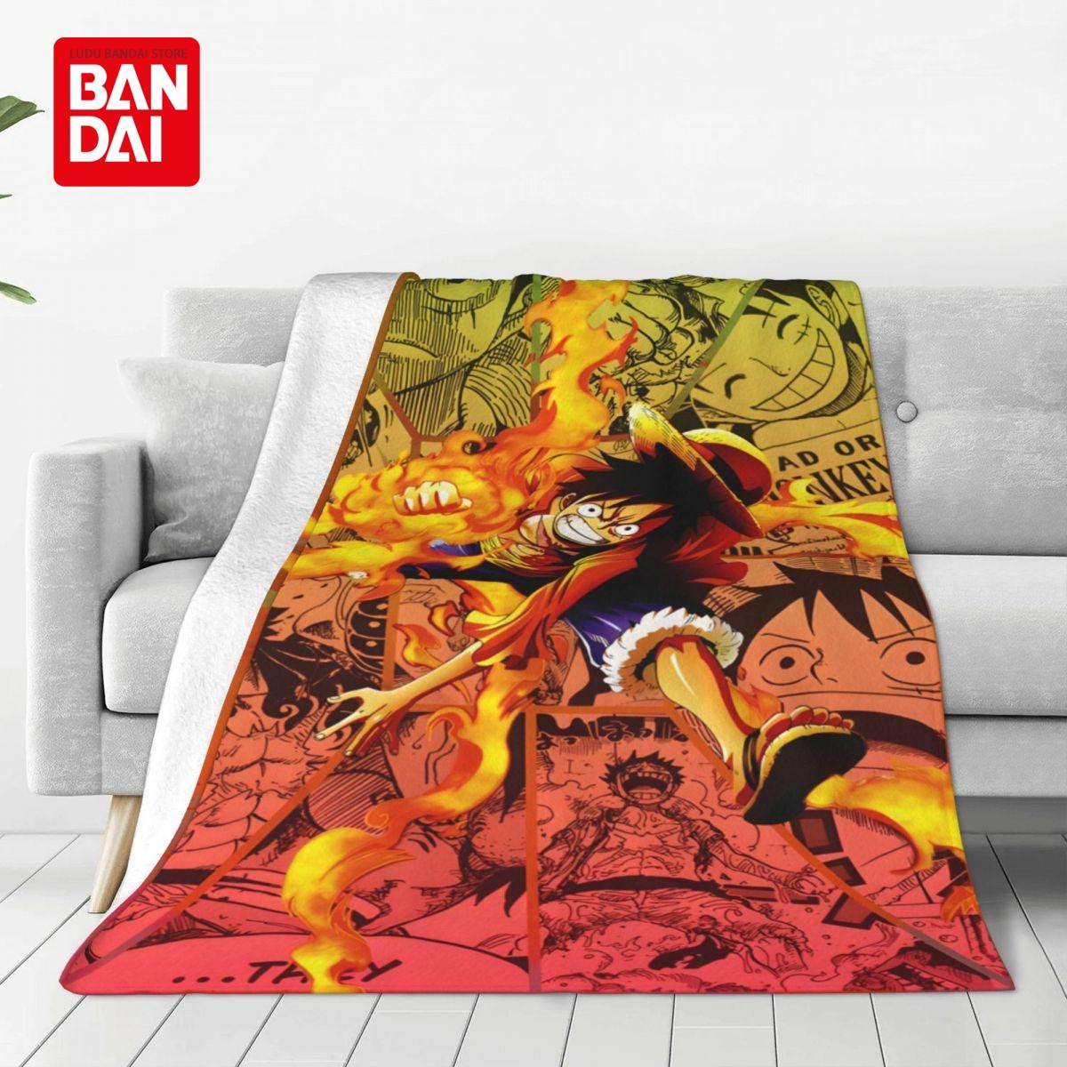 

Bandai Japanese Anime Luffy Blankets on Bed Sofa Air Condition Sleeping Cover Bedding One Piece Throw Blanket Bedsheet For Kids 75x90cm