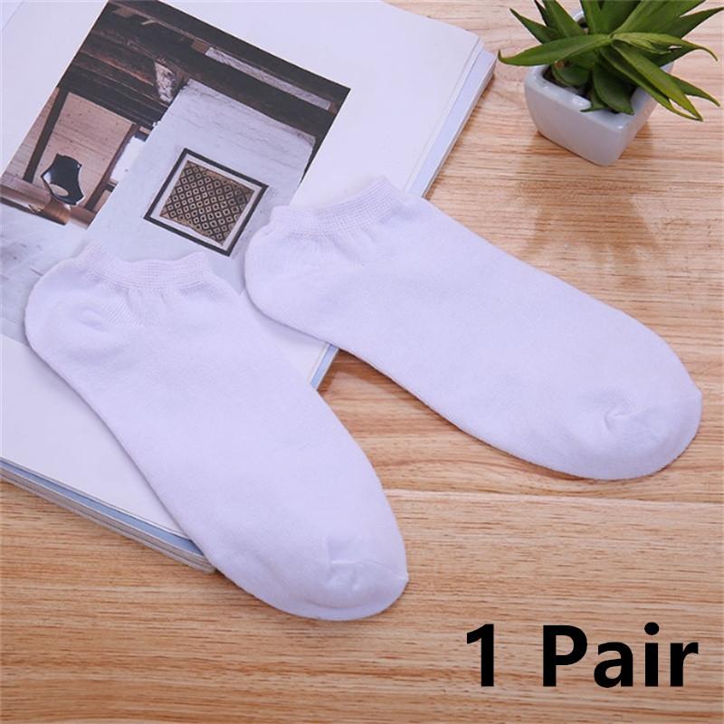 1/5/10 Pairs White Boat Socks For Women Men Invisible Low Cut Silicone Non-slip No-show Ankle Socks Casual Breathable Socks