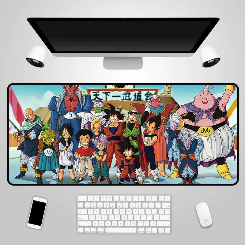 2026 Dragon Ball Leather Mouse Pad Son Goku Printing Pattern Large Size Game Gaming Keyboard Pad Boys Office Animation Non-slip Table Mat