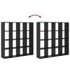 Bookshelf Black Oak Effect 137.5 x 29 x 137.5 cm