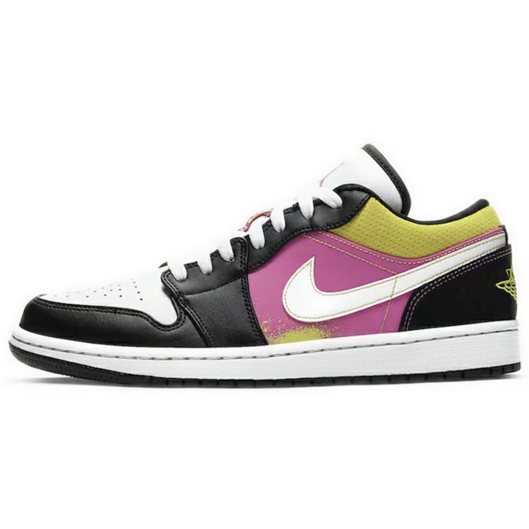 

Мужские кроссовки Air Jordan 1 Low Spray Paint черные CW5564-001
