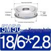 Dual-Sided Flat Timing Pulley: 5M50 Teeth, Width Options 11/16/21/27AF, Bore Size 8-30.