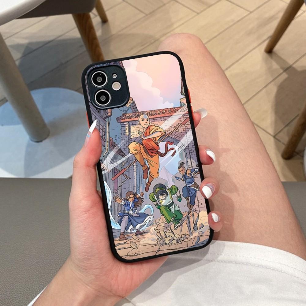 A-AvatarS The Last A-Airbender Anime Pouzdro na telefon Pro IPhone 14 X XR XS 7 8 Plus 11 12 13 Pro MAX 13mini Matné Nárazuvzdorné Pouzdro