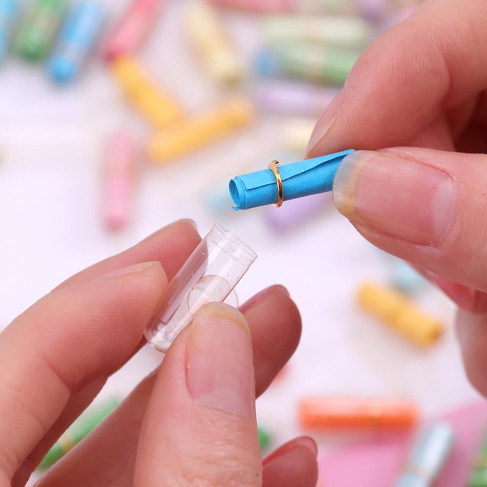 Dziedziniec szkolny 50 szt. Przezroczysty papier Wiadomość Koperta Butelka życzeń Pusta litera Kapsułka Pigułka miłości