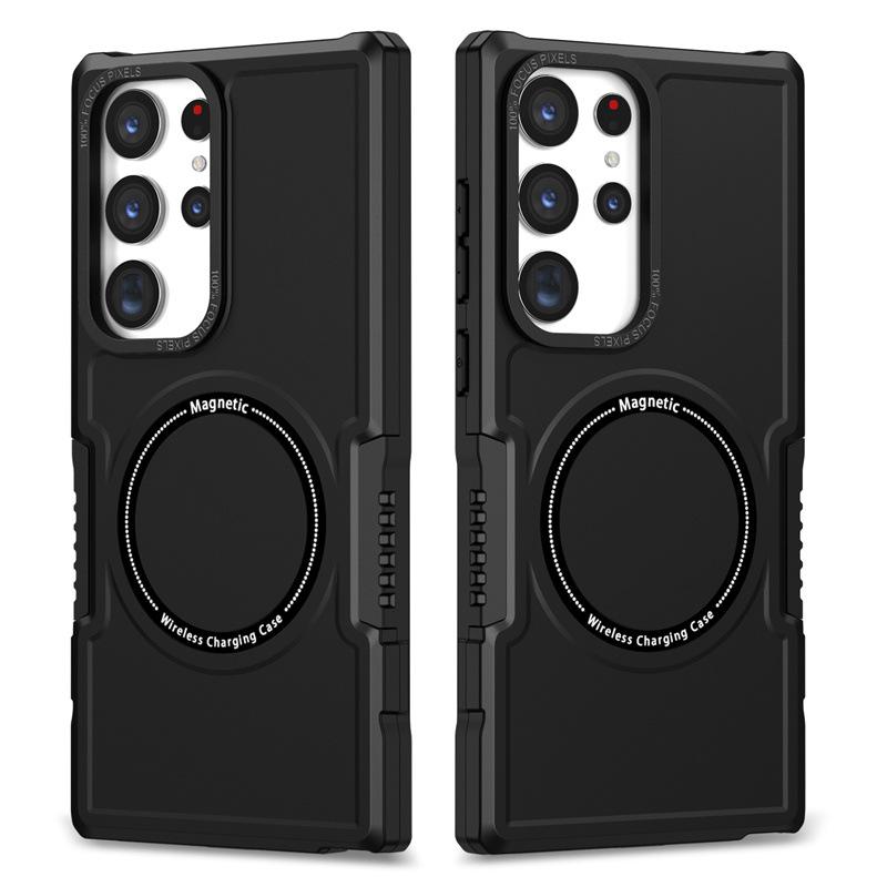 

Подходящий для Samsung S23 Ultra Очаровательный чехол с магнитной адсорбцией и защитой от падений Чехол для мобильного телефона Samsung S21FE с беспроводной зарядкой Samsung S24 FE