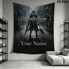 Name Custom Bloodborne Wall Tapestry Aesthetic Wall Hanging Printed Fabric Blanket Decorative Tapestries for Bedroom Living Room Home Decor