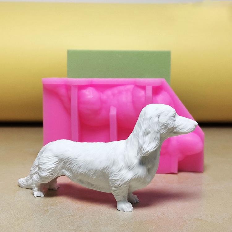 Versatile Dachshund Crafting Mold User Friendly Silicone Wiener Dog Ornament Mold for Art Enthusiasts Home Decors