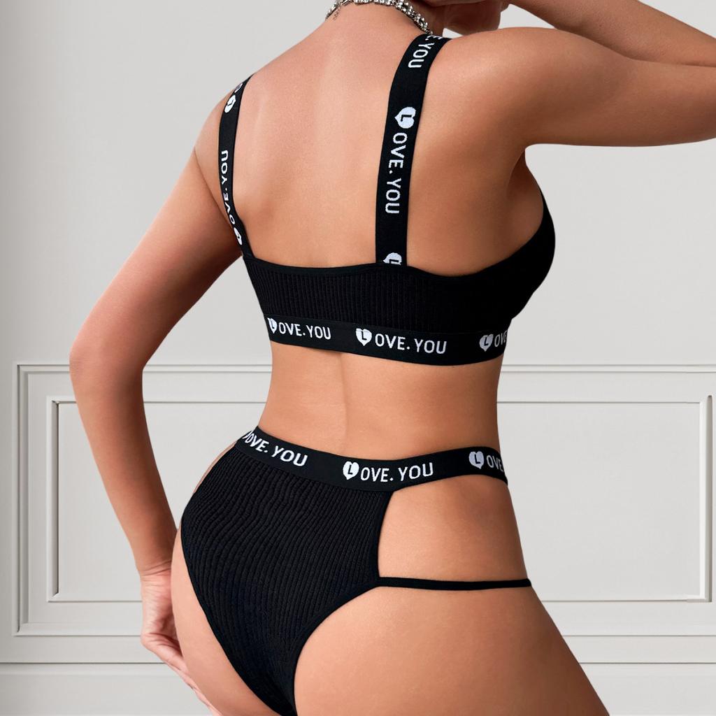 Liebesbrief Träger Sport Camisole BH Fitness Weste Set