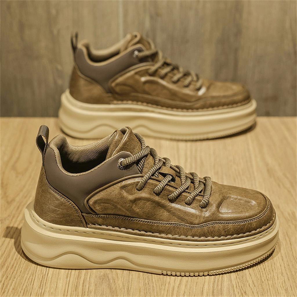 New thick-soled heightening sports and leisure board shoes retro British shoes