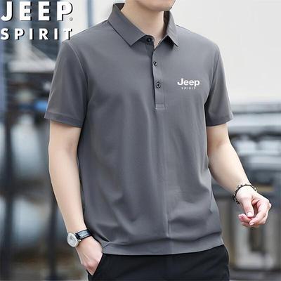 JEEP SPIRIT Men's Ice Silk Polo T-Shirt