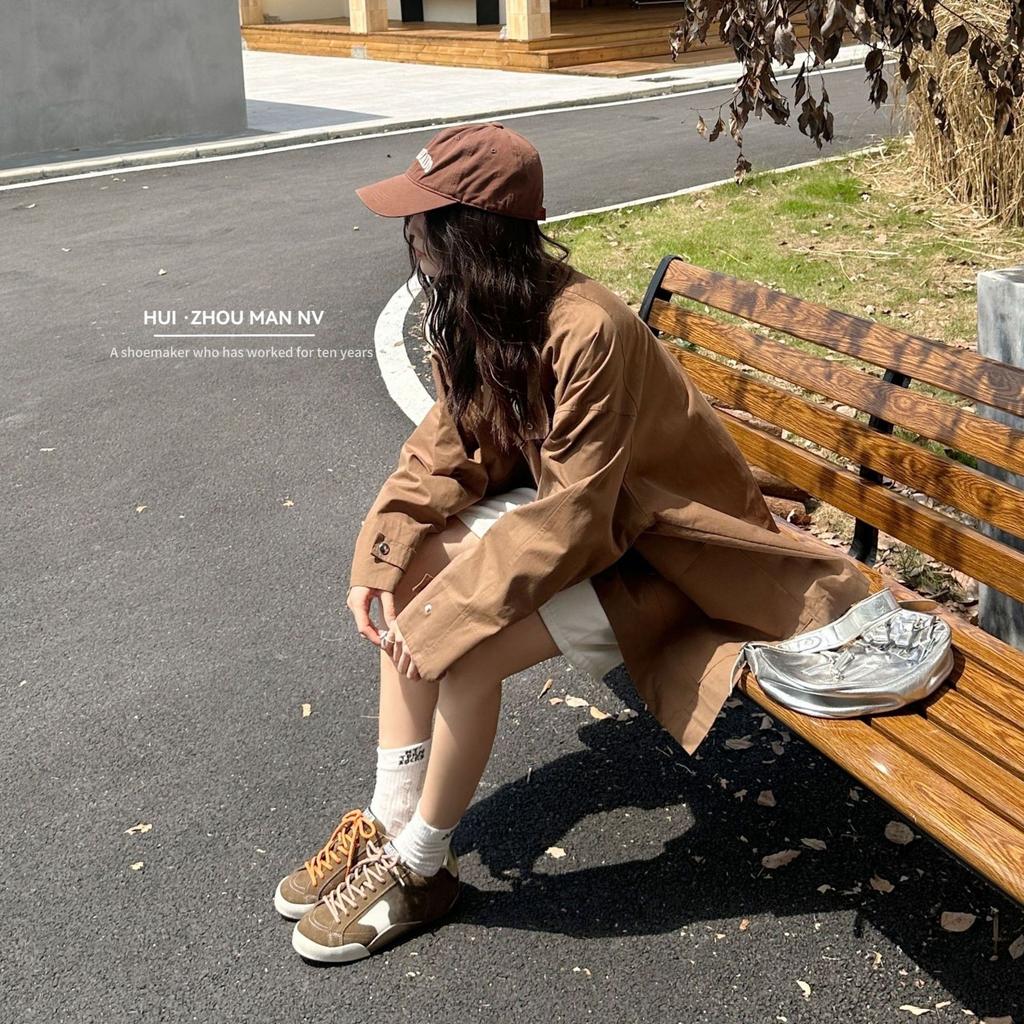 Cowhide retro German training shoes women's 2025 autumn and winter round head lace-up versatile casual sports shoes increase the star small dirty shoe