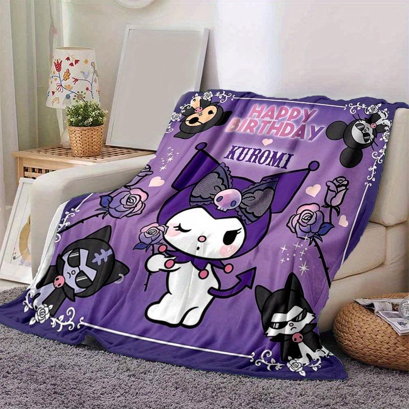 1pc. Cute Kuromi Birthday Gift Blanket for Home Office Outdoor Usez0411257