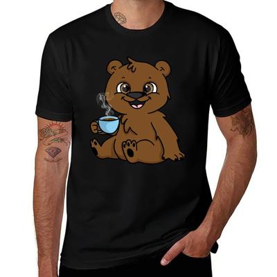 Coffee Bear T-Shirt Festive Simple T-Shirt