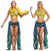 Women's Britney Spears Slave Costume Exotic Costumes Set Sexy Bra Shorts Skirts Halloween Dance Performance Carnival Suit