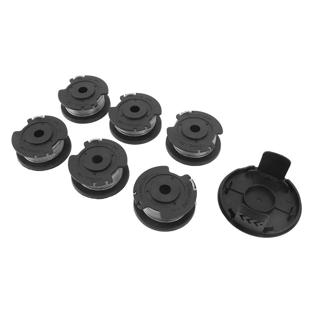 Trimmer Spool Line Nylon Line String Trimmer Replacement Mower Accessories Include 6 Spools 1 Cap for F016800569