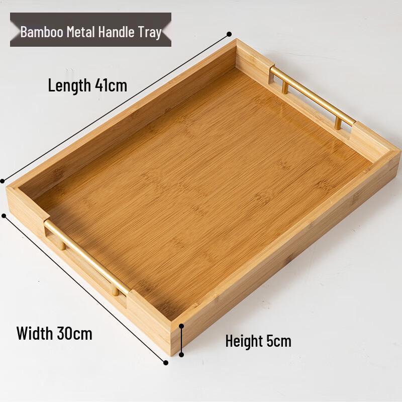 Xuanrun Minimalist Rectangular Bamboo Wood Serving Tray