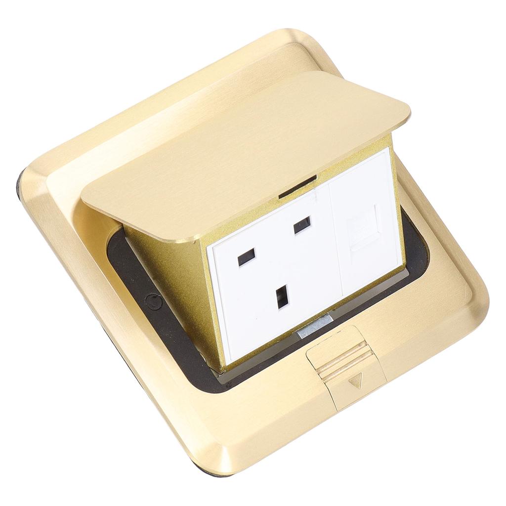 Pop Up Socket Table Power Outlet Receptacle UK Standard with Network Interface 250V