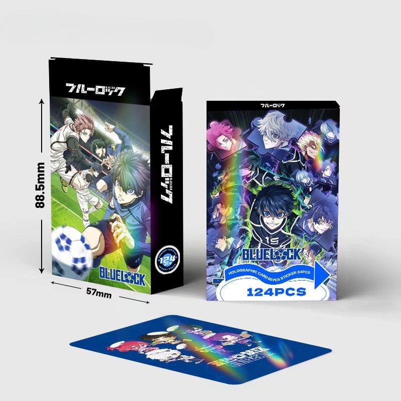 124pcs/set Anime Blue Lock Lomo Card Stickers with Postcards Message Photo Gift Fan Game Collection Card